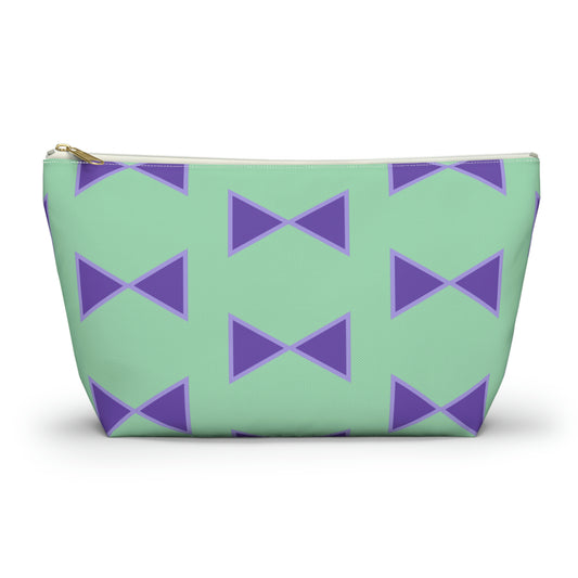 Lavender & Mint Bows Pouch with T-bottom - BowsAndArtsDesigns